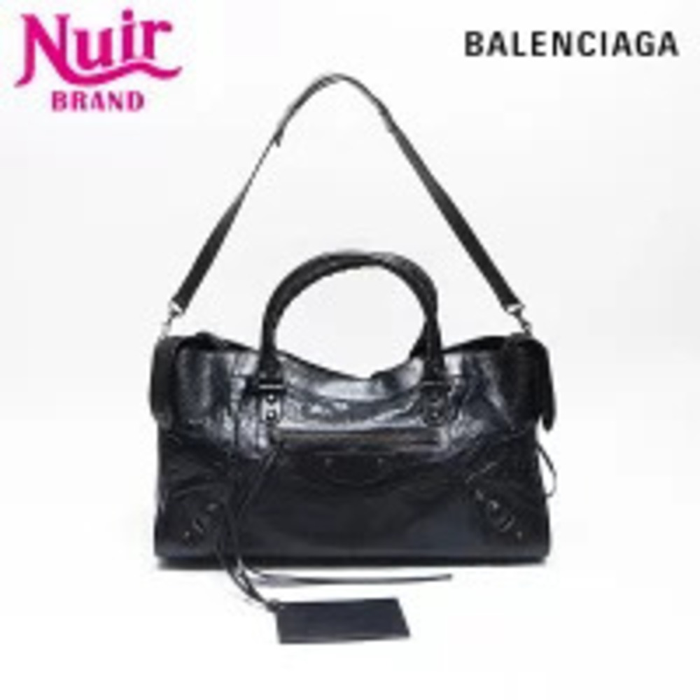 Balenciaga City Shoulder Bag Black
